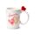Tazza in Ceramica con Cuore Rosso su Manico - Cuori - Amore