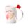Tazza in Ceramica con Cuore Rosso su Manico - Cuori - Amore