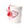 Tazza in Ceramica con Manico a Forma di Cuori - J'Adoramals - Baci XOXO
