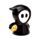 Set Sale e Pepe in Ceramica - Nera Mietitrice e Fantasma - Skull Boy