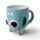 Tazza Sottosopra in Ceramica - Mostri - Blu