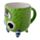 Tazza Sottosopra in Ceramica - Mostri - Verde