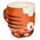 Tazza Sottosopra in Ceramica - Tigre - Animali Dolci Selvatici ADORAMALS