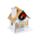 Casetta Decorativa per Natale con LED - con Ghirlanda "Winter Wonderland"