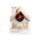 Casetta Decorativa per Natale con LED - con Ghirlanda "Winter Wonderland"
