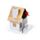 Casetta Decorativa per Natale con LED - con Ghirlanda "Winter Wonderland"