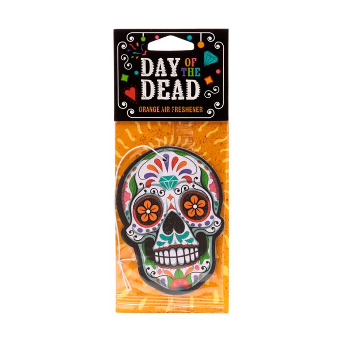 Profumatore per Auto - Teschio Messicano - Day of the Dead - Arancia