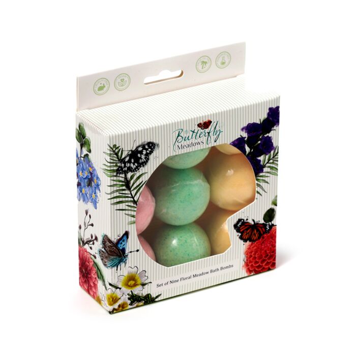 Set di 9 Mini Bombe da Bagno, con Olio di Mandorla - Nectar Meadows