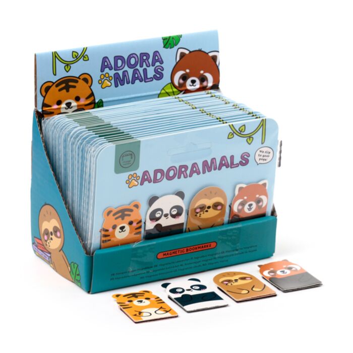 Set di 4 Segnalibri Magnetici - Animali Dolci ADORAMALS