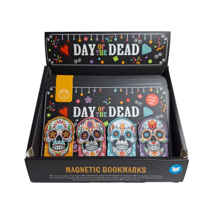 Set di 4 Segnalibri Magnetici - Teschio Messicano - Day of the Dead