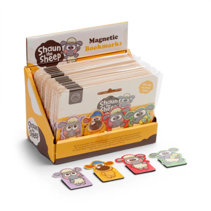 Set di 4 Segnalibri Magnetici - Stile Kawaii - Shaun, Vita da Pecora
