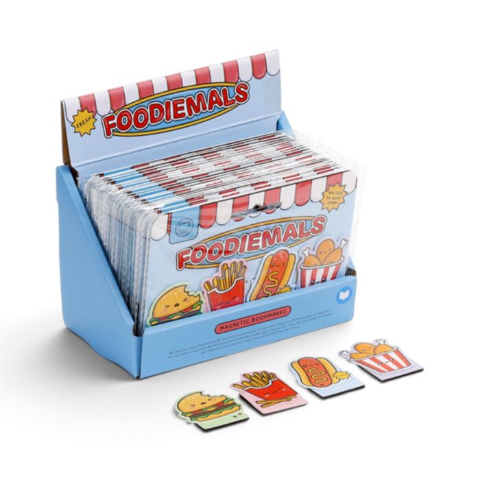 Set di 4 Segnalibri Magnetici - Fast Food - Foodiemals