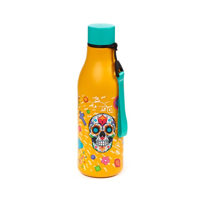 Bottiglia Termica in Acciaio 500ml - Teschio Messicano - Day of the Dead