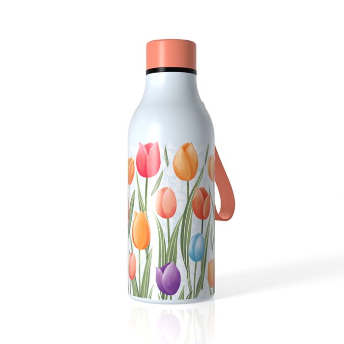 Bottiglia Termica in Acciaio 500ml - Tulipani