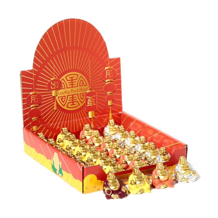 Mini Buddha Portafortuna con Espositore