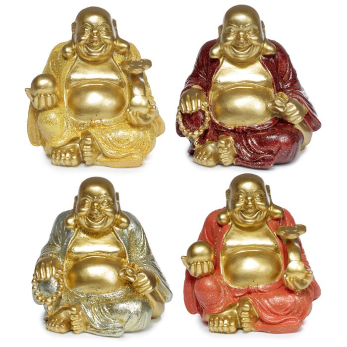 Mini Buddha Portafortuna Brillantinati - 8cm
