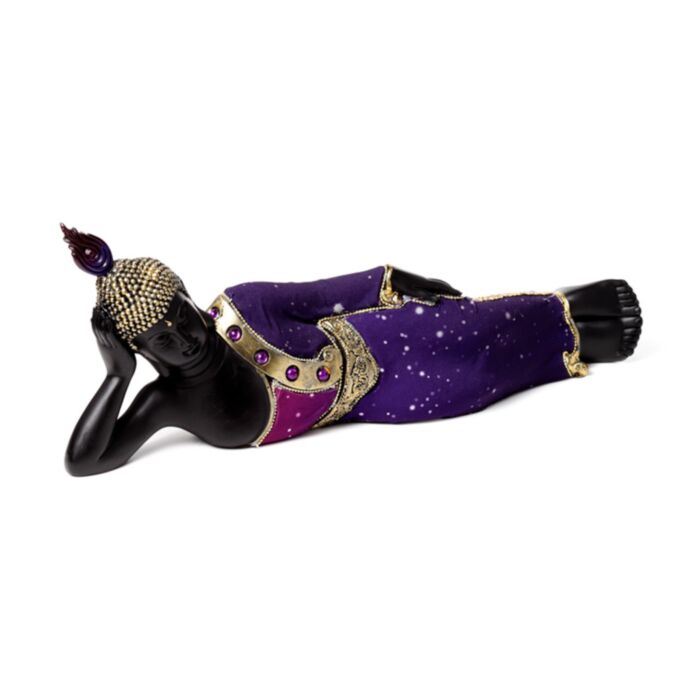 Buddha Thailandese Sdraiato - Nero e Viola