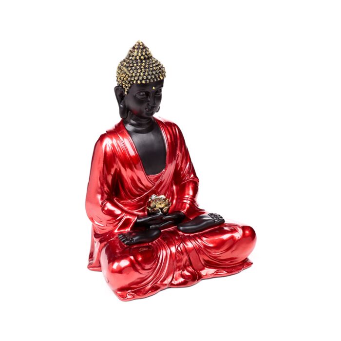 Buddha Thailandese - Rosso, Nero e Oro - Contemplazione