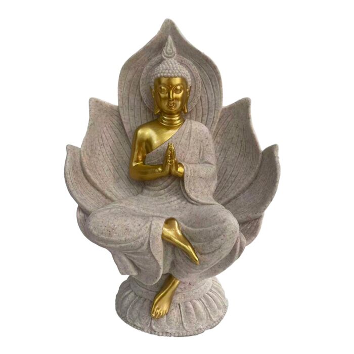 Buddha Thailandese - Effetto Arenaria & Oro - Buddha Seduto