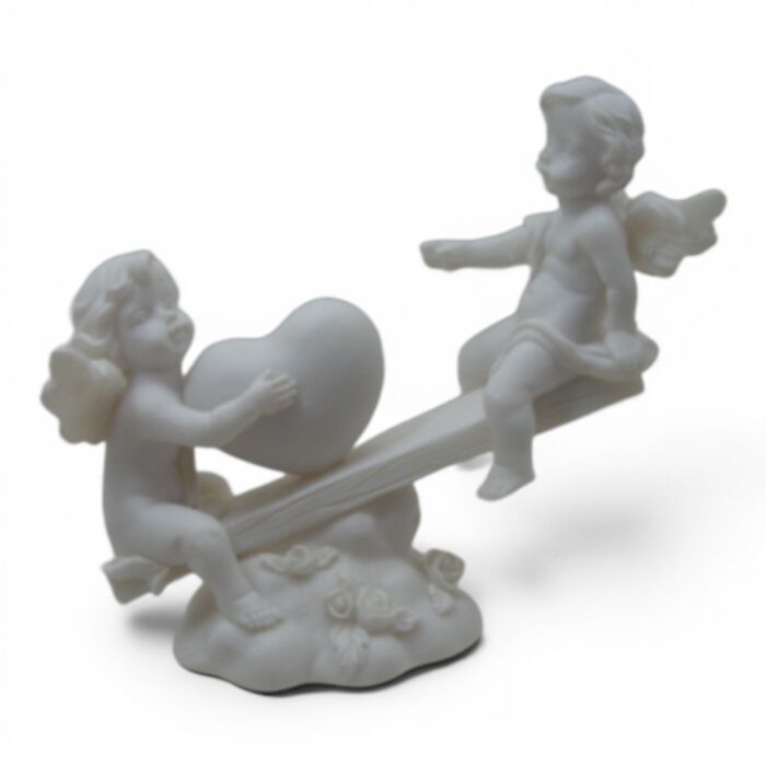Heart of Heaven - Cherubini su altalena a bilico a forma di cuore