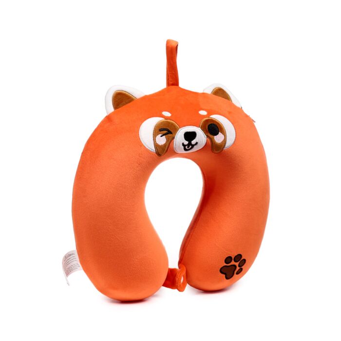 Cuscino da Viaggio in Memory Foam Relaxeazzz - Ru il Panda Rosso