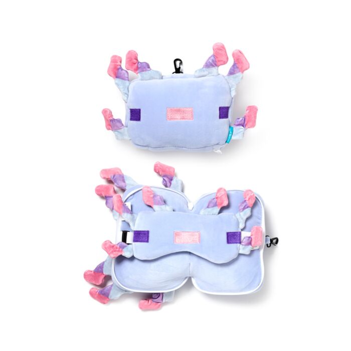 Cuscino da Viaggio con Maschera Relaxeazzz - Minecraft Axolotl