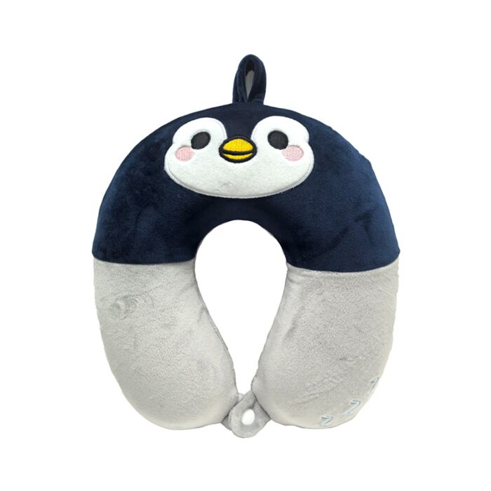Cuscino da Viaggio Bambini in Memory Foam Relaxeazzz - Chip il Pinguino