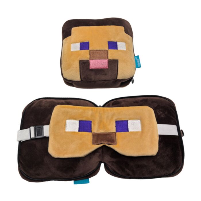 Cuscino da Viaggio con Maschera Relaxeazzz - Minecraft Panda