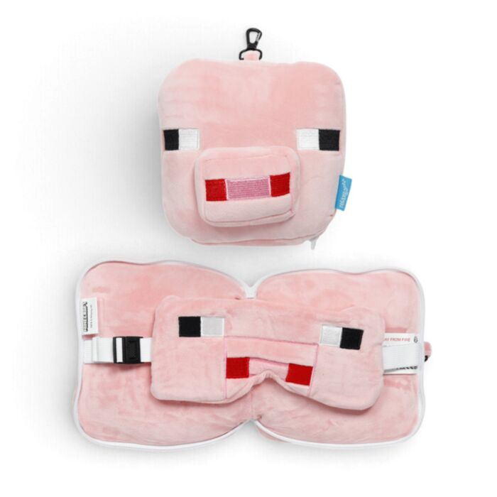 Cuscino da Viaggio con Maschera Relaxeazzz - Minecraft Maialino