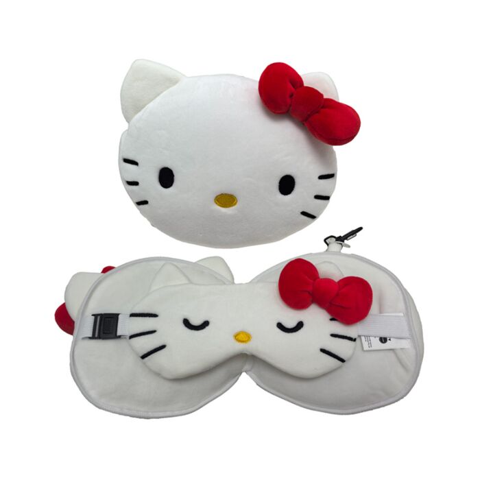 Cuscino da viaggio con Maschera Relaxeazzz - Hello Kitty