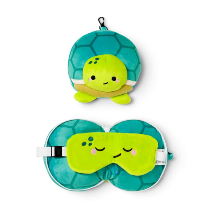 Cuscino da Viaggio con Maschera Relaxeazzz - Tartaruga - ADORAMALS