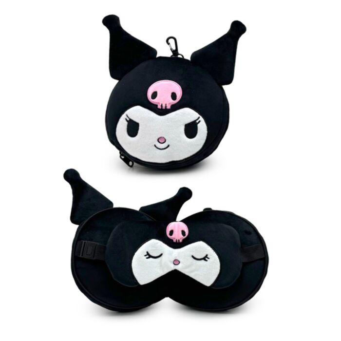 Cuscino da Viaggio con Maschera Relaxeazzz - Kuromi Coniglio Hello Kitty 