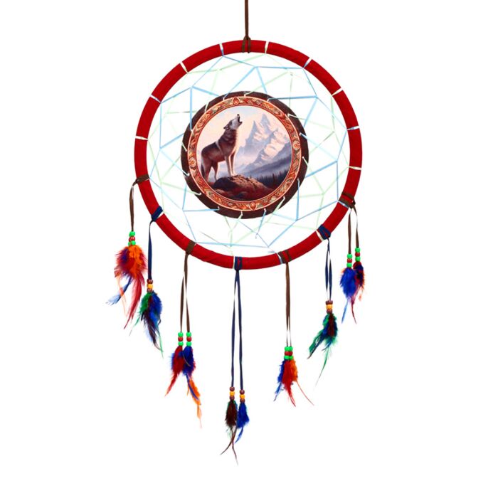 Acchiappasogni - Lupo - Mountain Wolf Dreamcatcher 33cm