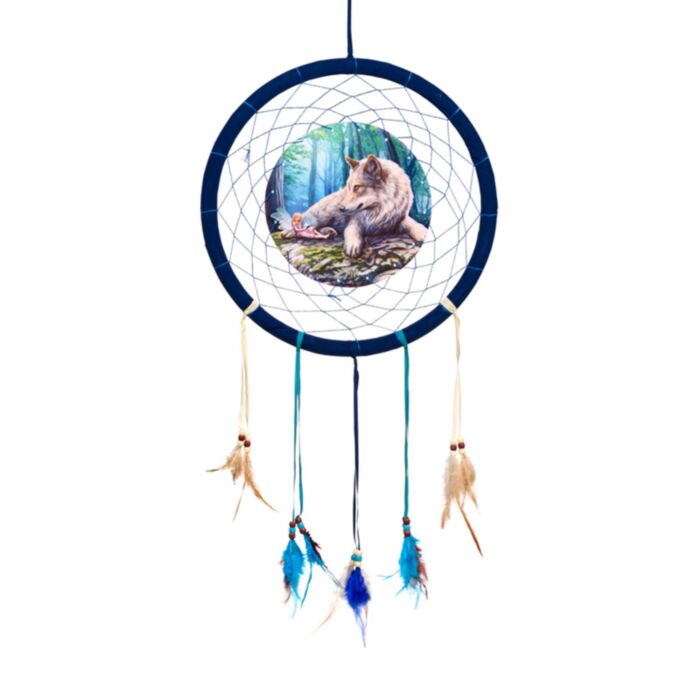Acchiappasogni - Lupo e Fata - Fairy Stories Wolf & Fairy - Lisa Parker - 33cm