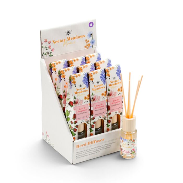 Diffusore a Bastoncini 30ml - Rosa & Bergamotto - NECTAR MEADOWS
