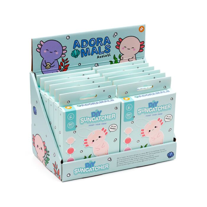 Acchiappasole da Colorare - Fai da Te - Axolotl Maddie - Animali Dolci ADORAMALS