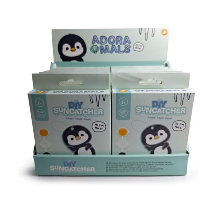 Acchiappasole da Colorare - Fai da Te - Nico il Pinguino - Oceano - Animali Dolci 