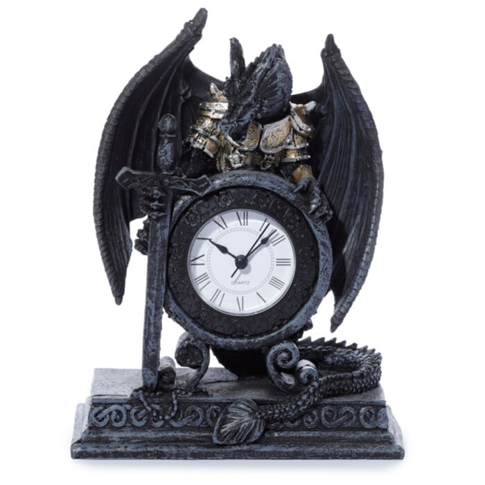Orologio da Scrivania - Drago con Armatura