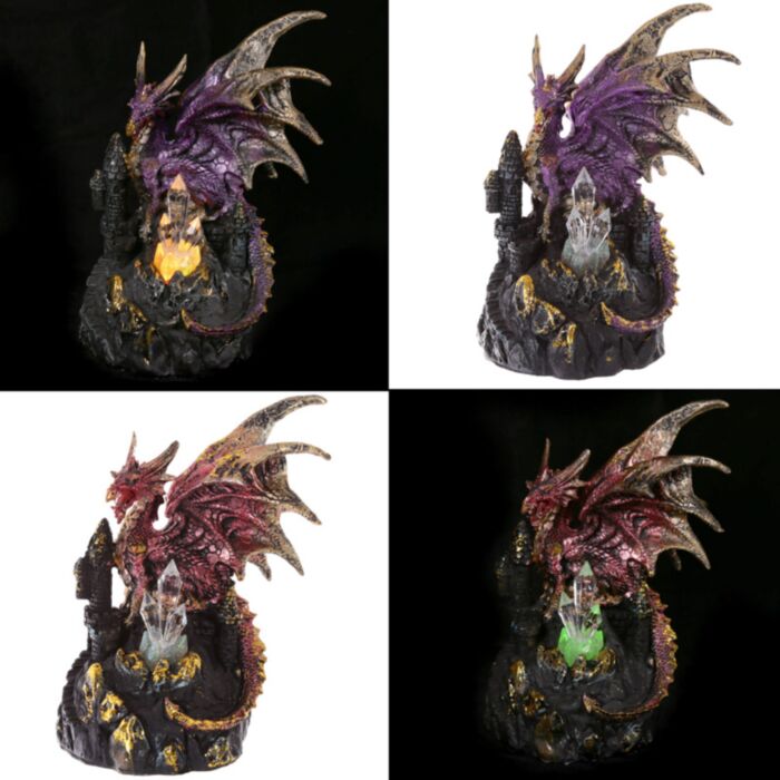 Drago della Leggenda Oscura - Castello con Cristallo con LED