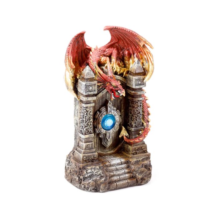 Drago della Leggenda Oscura - Drago del Fuoco sul Portone Mistico con LED