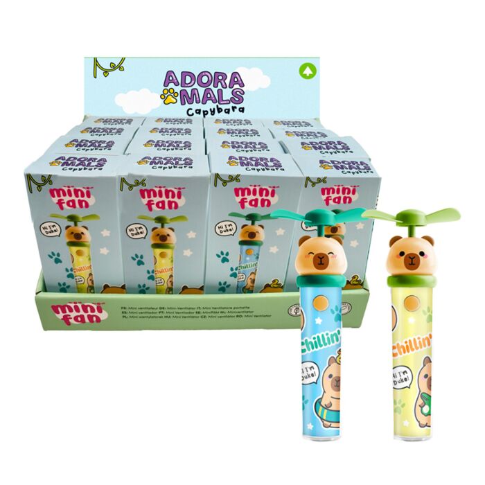 Mini Ventilatore Portatile Ricaricabile USB - Capibara - Animali Dolci ADORAMALS
