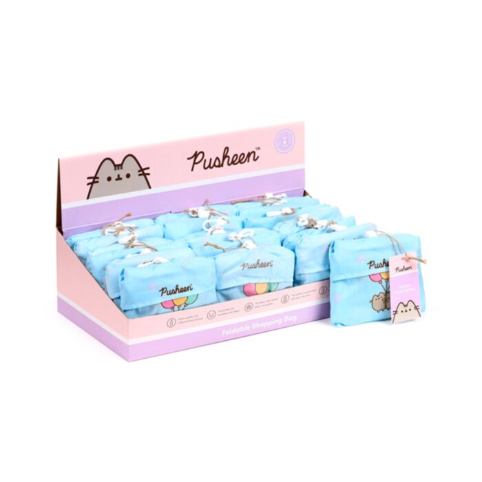Borsa Pieghevole in Poliestere - Palloncini - Pusheen il Gatto