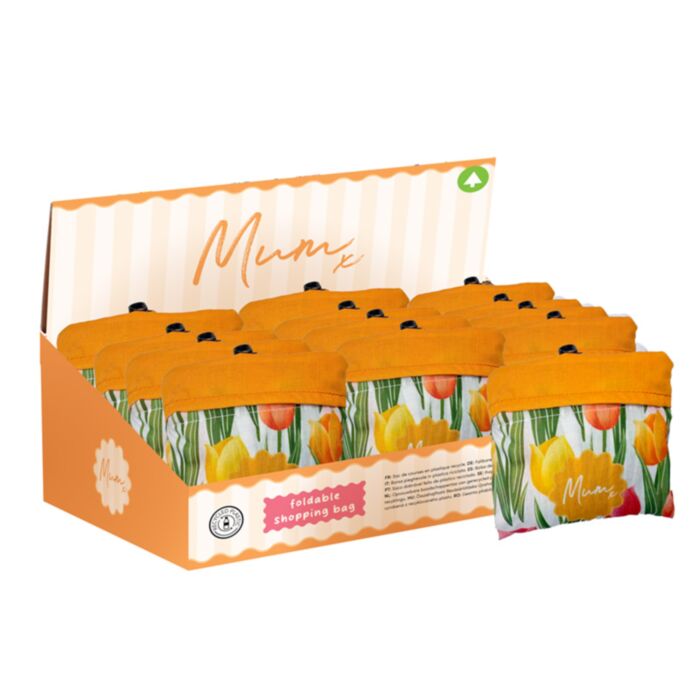Borsa shopper pieghevole riutilizzabile - Festa della mamma - Tulipano