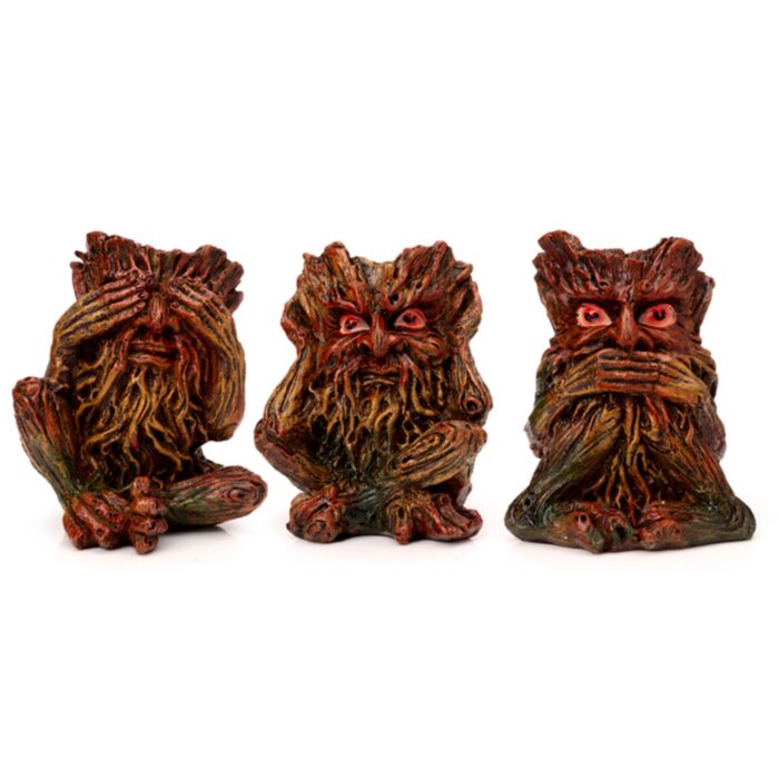 Set di 3 Treeman - Non Vedo Non Sento Non Parlo