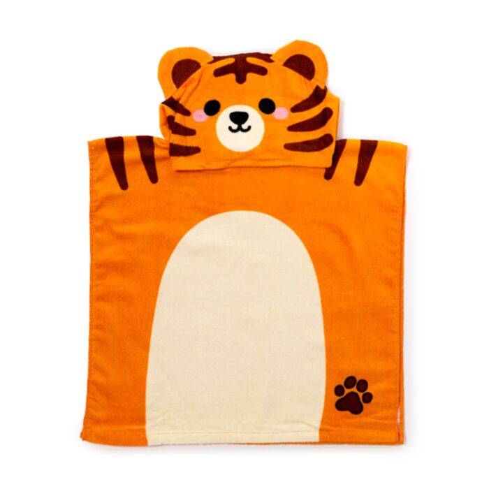Poncho con Cappuccio per Bambini - Alfie la Tiger - Animali Dolci ADORAMALS
