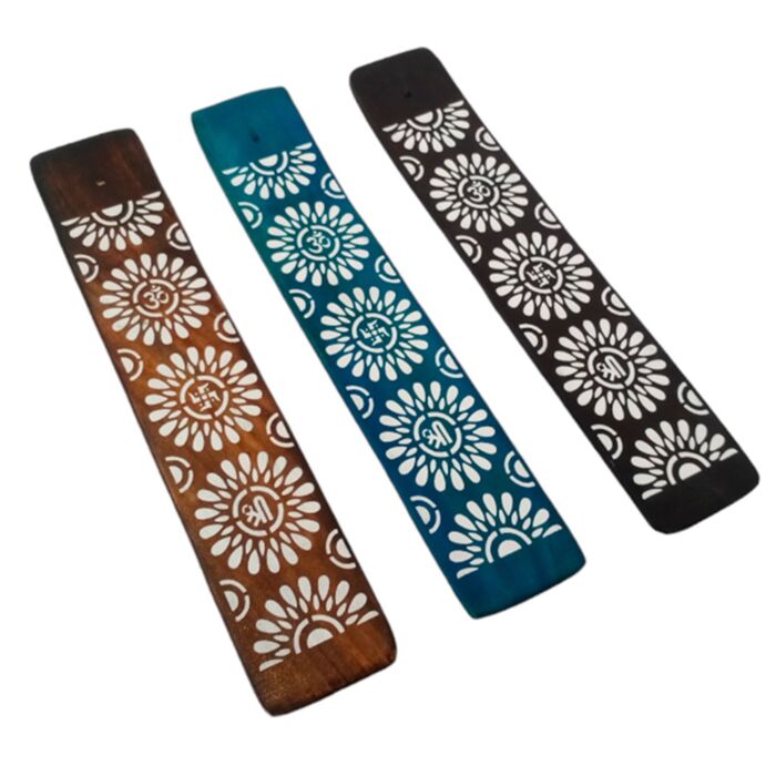 Brucia Incenso per Bastoncini in Legno di Mango - Fiori