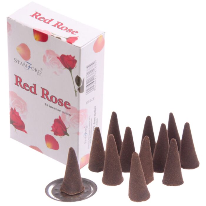 37168 Coni d'Incenso Stamford - Rosa Rossa