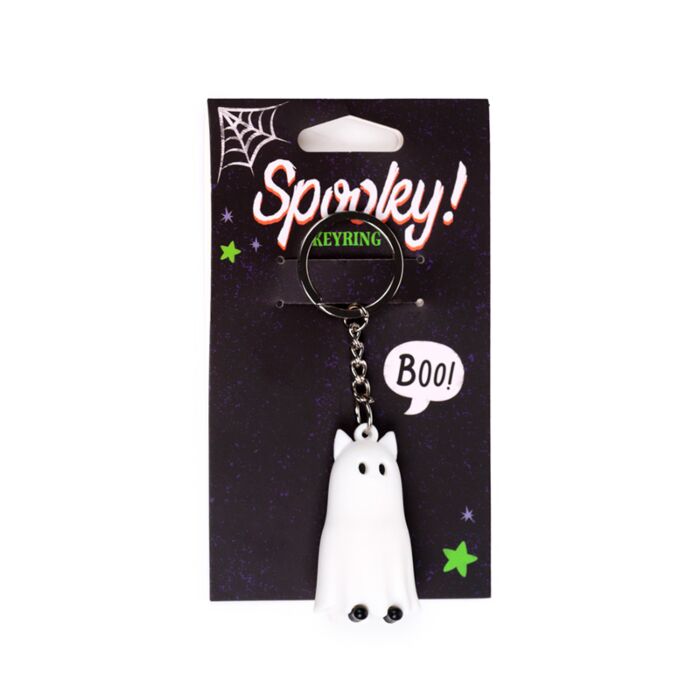 Portachiavi 3D in PVC - Fantasma - Spooky  Gatto