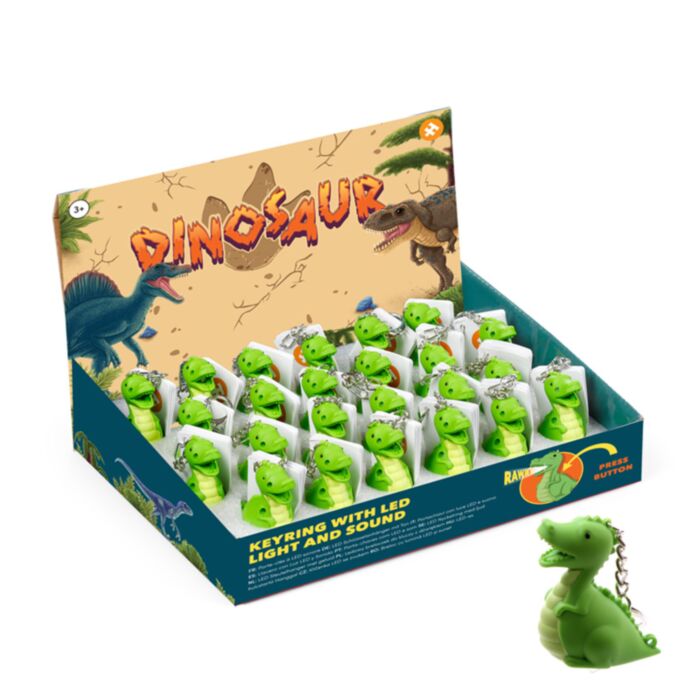 Portachiavi Dinosauro con LED e Suono