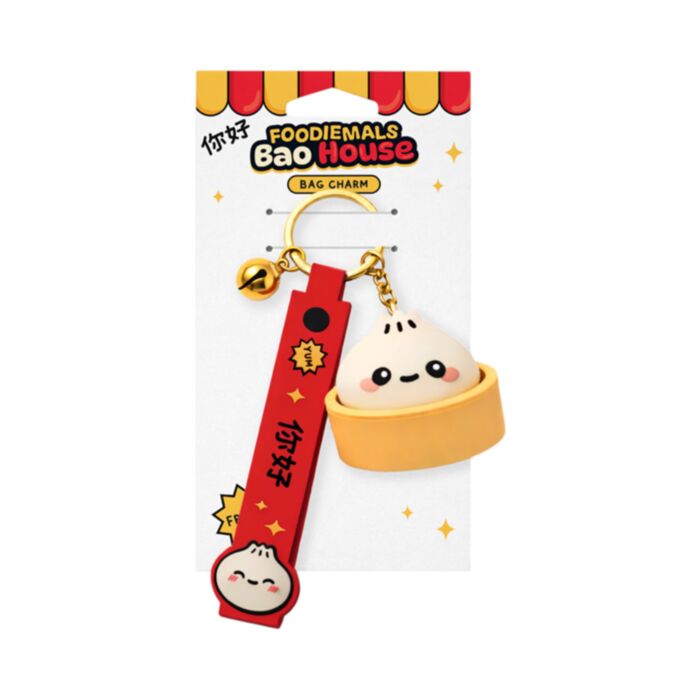 Portachiavi con Ciondolo 3D per Borsa - Foodiemals - Bao House - Raviolo